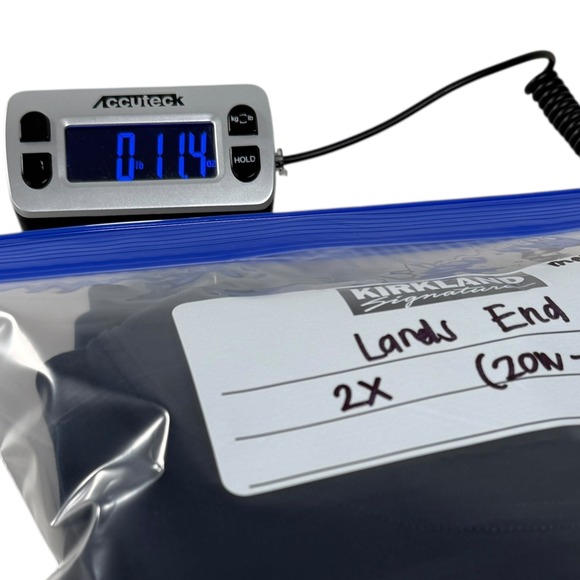 Lands End Women's Plus Size Relaxed Cotton Long Sleeve Mock Turtleneck 2X Navy - Picture 9 of 10